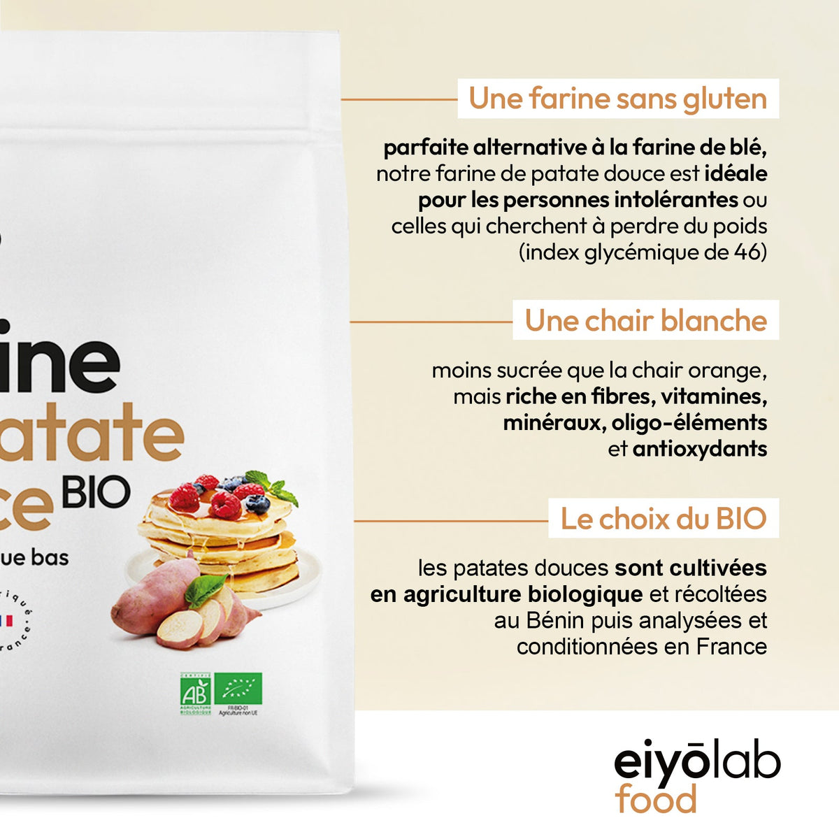 Farine de patate douce bio