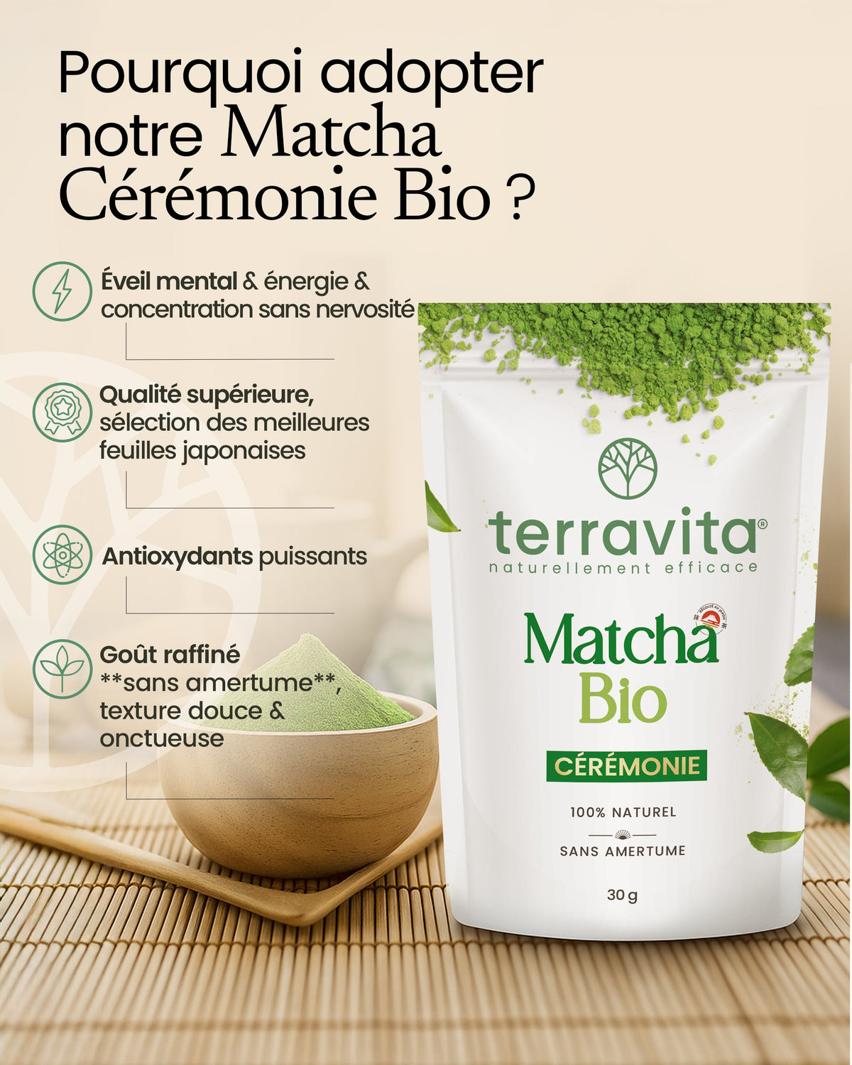 Matcha cérémonial Bio