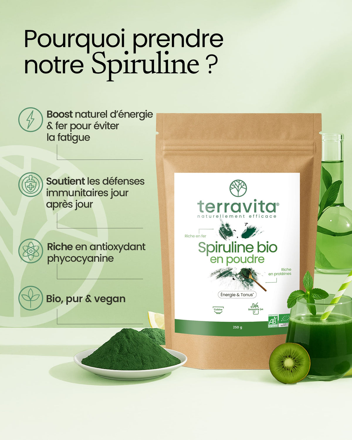 Spiruline Bio en poudre